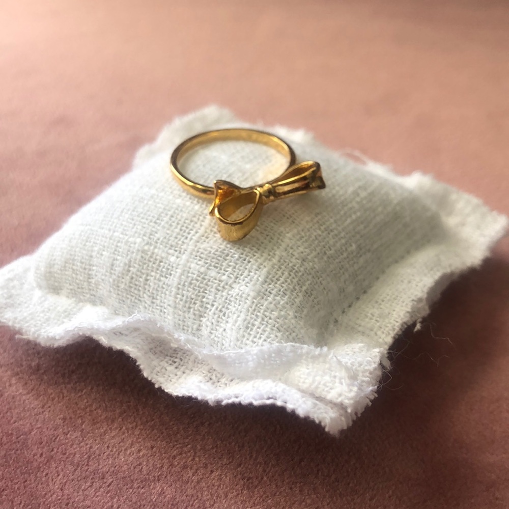 Kate Spade Skinny Mini Gold Bow Ring